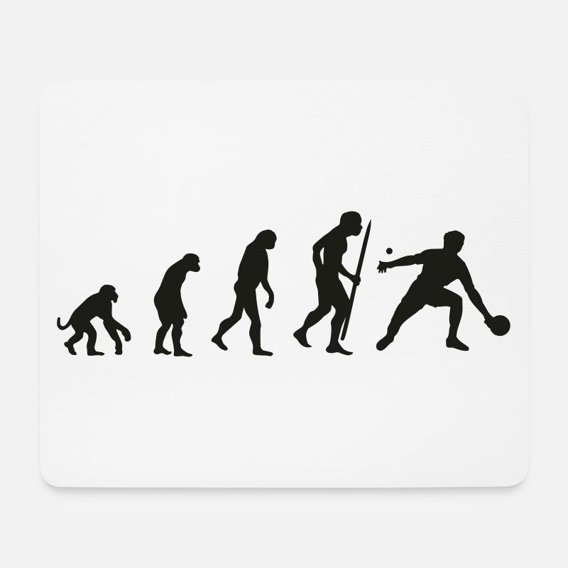 Evolution de ping-pong / tennis de table - Tapis de souris (format paysage) - blanc