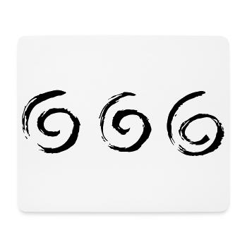 Spirale Spiralen Wirbel Schnörkel - Mousepad (Querformat) - Weiß - Vorne