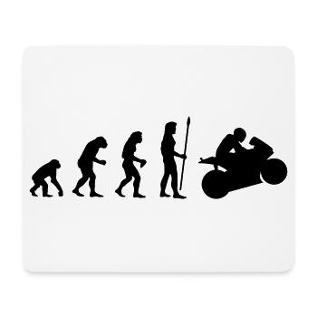 evolution_motorbike1 - Mousepad (Querformat) - Weiß - Vorne