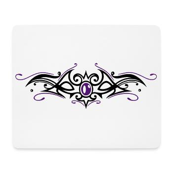 Tribal Tattoo Ornament mit Edelstein - Mousepad (Querformat) - Weiß - Vorne
