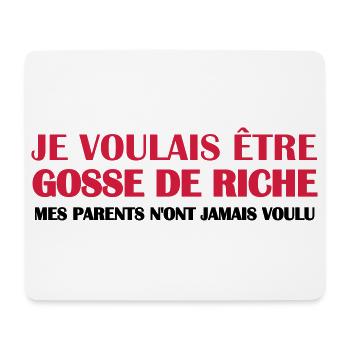 Gosse de riche - Tapis de souris (format paysage) - blanc - Devant