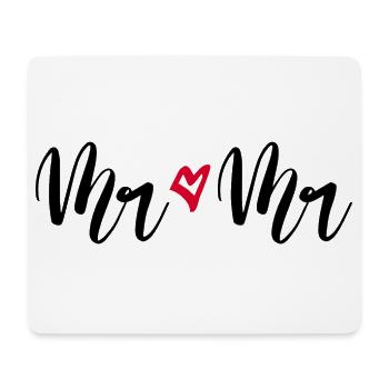 Mr &M. Mariage Mariage Couple gay - Tapis de souris (format paysage) - blanc - Devant