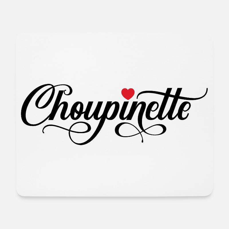 Choupinette - Tapis de souris (format paysage) - blanc