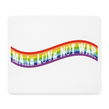 make love not war | Rainbow flag - Mouse Pad (horizontal) - white - Front