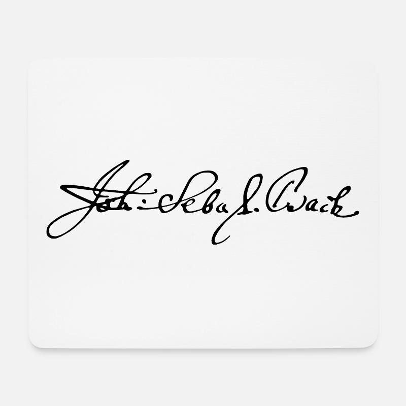 Johann Sebastian Bach Unterschrift - Mousepad (Querformat) - Weiß