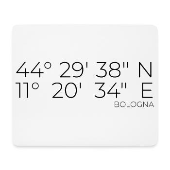 Koordinaten Bologna Italien - Mousepad (Querformat) - Weiß - Vorne