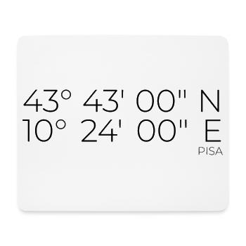 Koordinaten Pisa Italien - Mousepad (Querformat) - Weiß - Vorne