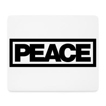 Typo PEACE Kontur 1C - Mousepad (Querformat) - Weiß - Vorne