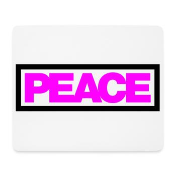 Typo PEACE Kontur 2C - Mousepad (Querformat) - Weiß - Vorne