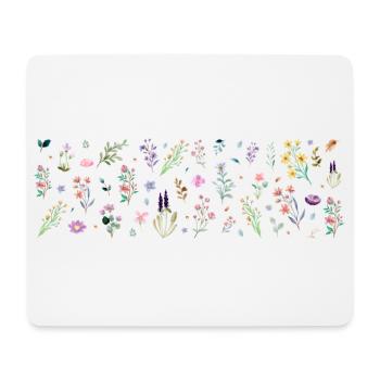 Midnight Bloom Botanical Print - Mouse Pad (horizontal) - white - Front
