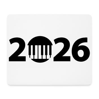 Piano 2026, Concert 2026, Pianist 2026 - Mouse Pad (horizontal) - white - Front