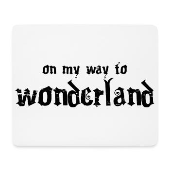 On my way to Wonderland - Mousepad (Querformat) - Weiß - Vorne