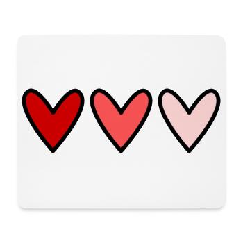 HERZ. HERZ. VALENTINSTAG. LIEBE. LIEBE. PAAR. - Mousepad (Querformat) - Weiß - Vorne