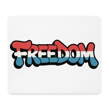 Freedom Typografie Statement Design - Mousepad (Querformat) - Weiß - Vorne