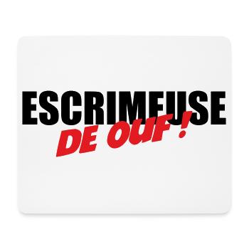 Escrimeuse de ouf : le motif pour les tireuses - Tapis de souris (format paysage) - blanc - Devant