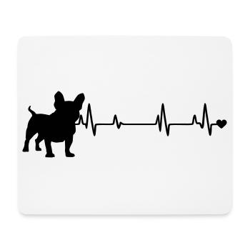 Chien - Tapis de souris (format paysage) - blanc - Devant
