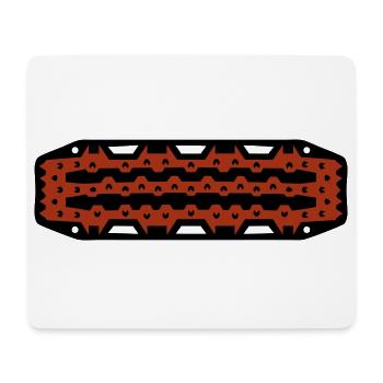 Offroad Sandblech 4x4 Matsch - Mousepad (Querformat) - Weiß - Vorne