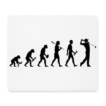 Evolution Golfspieler Golf - Mousepad (Querformat) - Weiß - Vorne