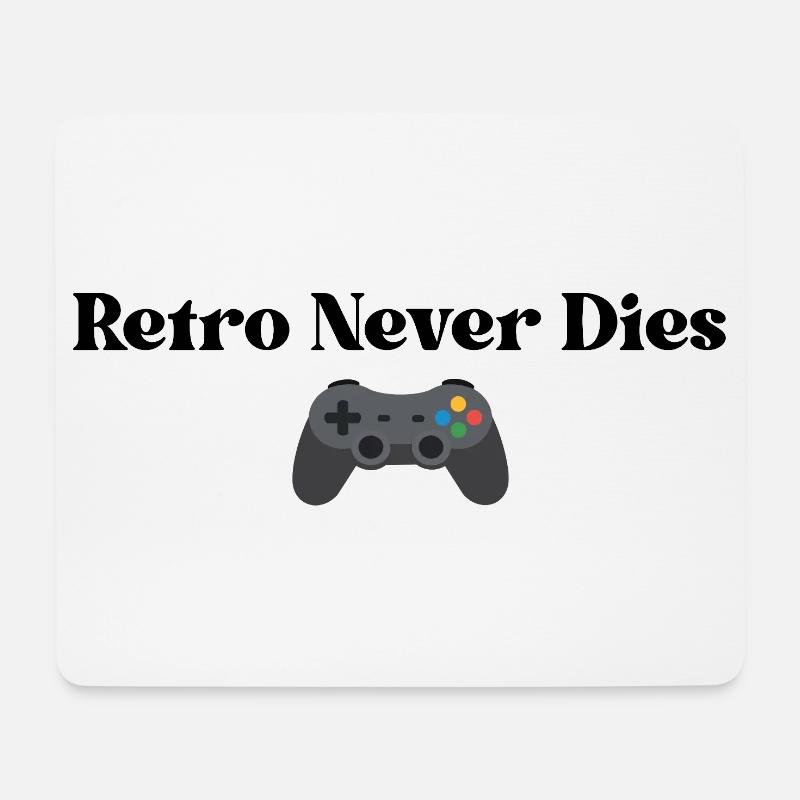 Retro Never Dies - Mouse Pad (horizontal) - white