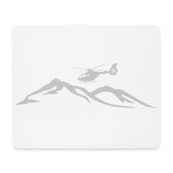 Hubschrauber Berge Pilot - Mousepad (Querformat) - Weiß - Vorne