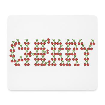 Cherry typography - Mouse Pad (horizontal) - white - Front