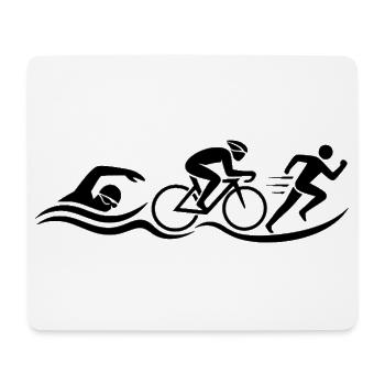 Triathlon - Mousepad (Querformat) - Weiß - Vorne