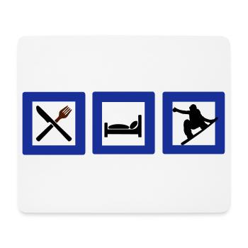 snowboard - Mousepad (Querformat) - Weiß - Vorne
