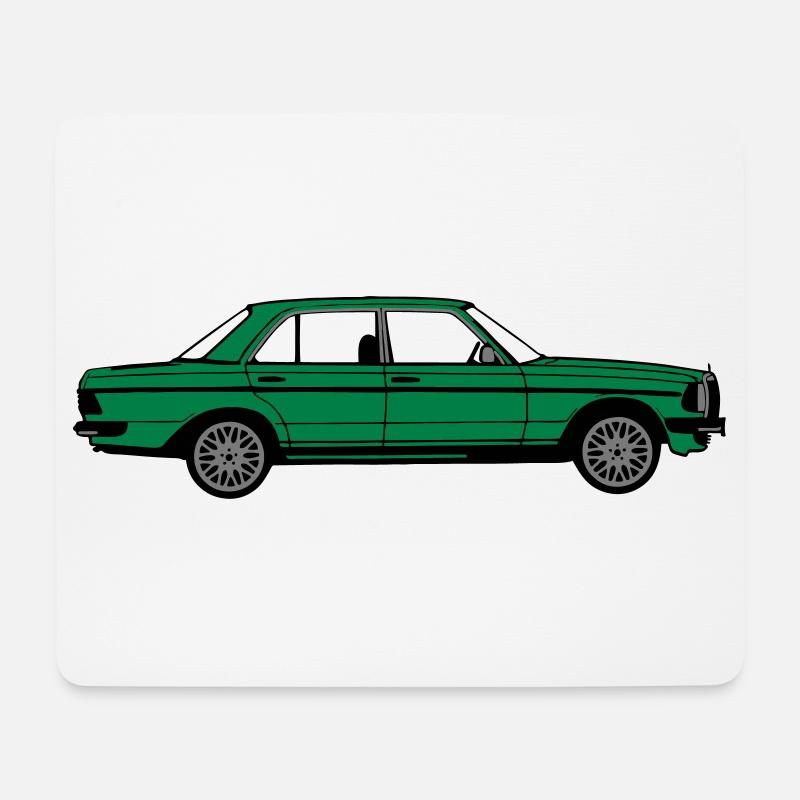 MB W123 ,Youngtimer ,Oldtimer, seitlich ..(25) - Mousepad (Querformat) - Weiß