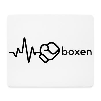 Boxe - Tapis de souris (format paysage) - blanc - Devant