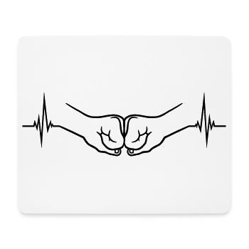 Fist Pump Pulse - Mouse Pad (horizontal) - white - Front