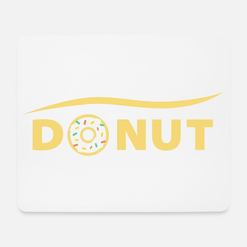 DONUT Schriftzug | donut claim - Mousepad (Querformat) - Weiß