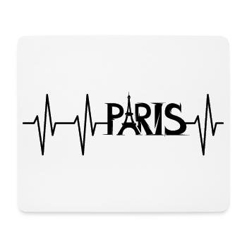 paris puls Herzschlag Frankreich Symbol Grafik - Mousepad (Querformat) - Weiß - Vorne