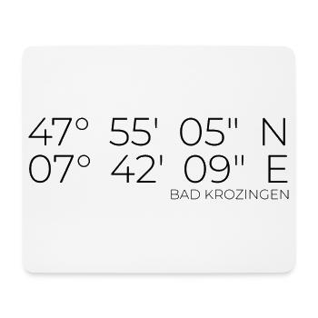 Coordinates Bad Krozingen - Mouse Pad (horizontal) - white - Front