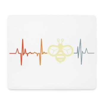 Mein Herz schlägt für Bienen - Mousepad (Querformat) - Weiß - Vorne