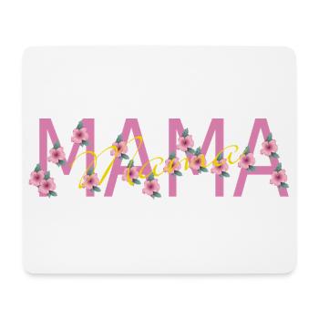 rosa Blumen für Mama - Mousepad (Querformat) - Weiß - Vorne