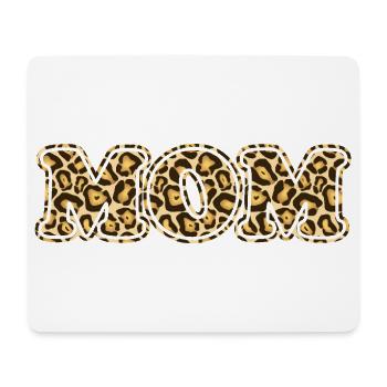 MOM Leopard Print Muster - Mousepad (Querformat) - Weiß - Vorne