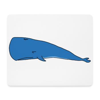 Lustige faule Pottwal Schlafdesign Ozeanleben - Mousepad (Querformat) - Weiß - Vorne