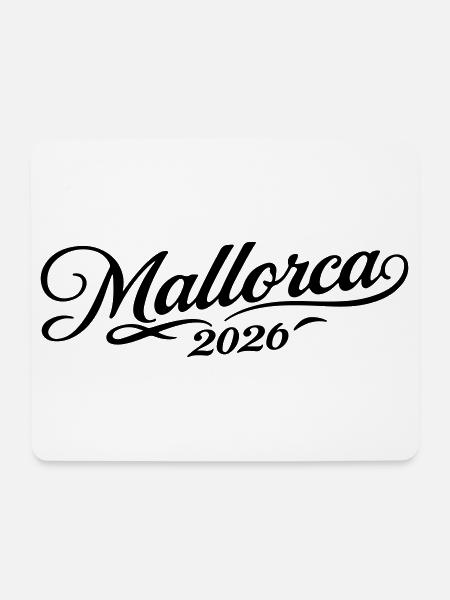 Mallorca 2026 - Mousepad (Querformat) - Weiß