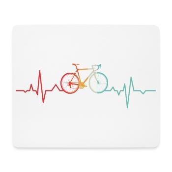 Bicycle heartbeat vintage - Mouse Pad (horizontal) - white - Front