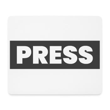 Conception de la presse en disant « PRESS » Journalistes d’information - Tapis de souris (format paysage) - blanc - Devant