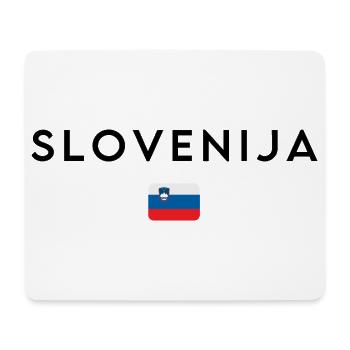 Slowenische Flagge, elegantes minimalistisches Design - Mousepad (Querformat) - Weiß - Vorne