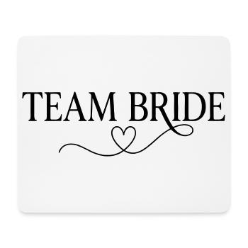 Team Bride Heart Design – Bachelor Party Bride Crew Outfit - Mouse Pad (horizontal) - white - Front
