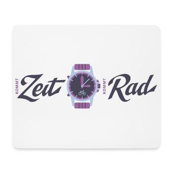 Horloge TimeWheel avec graphique de vélo - Tapis de souris (format paysage) - blanc - Devant