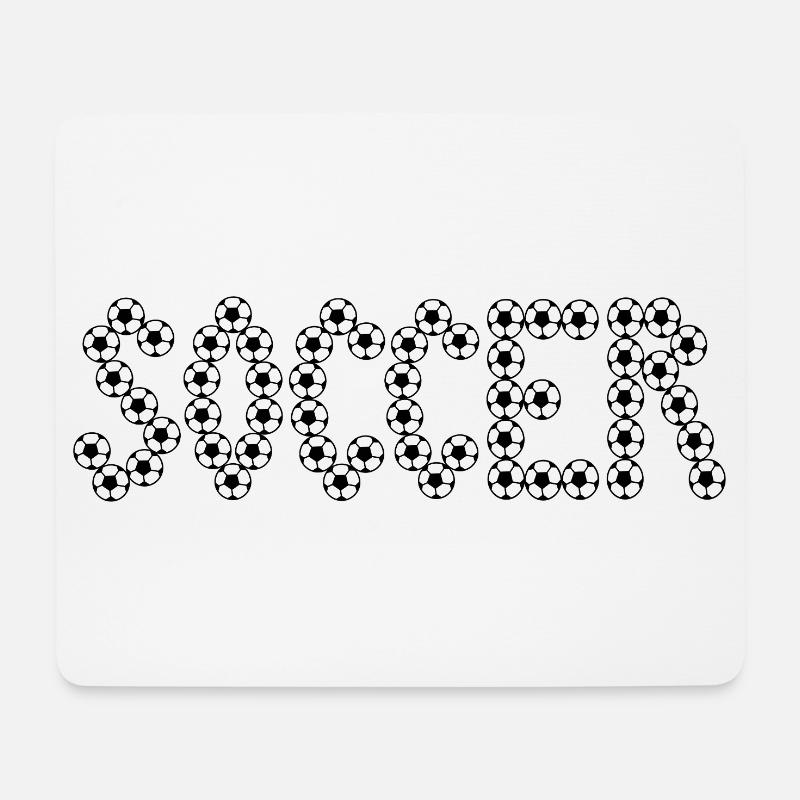 Fußballtypografie - Mousepad (Querformat) - Weiß