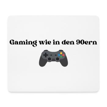 Gaming wie in den 90ern - Mousepad (Querformat) - Weiß - Vorne