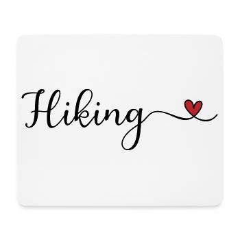 Hiking Heart Typography - Mouse Pad (horizontal) - white - Front