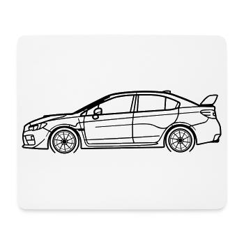 WRX Line Silhouette – Turbo Rally Art - Mousepad (Querformat) - Weiß - Vorne