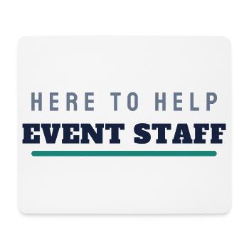 Event Staff College Schriftzug - Team Crew - Mousepad (Querformat) - Weiß - Vorne
