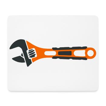 Rollgabelschluessel Grafik - Mousepad (Querformat) - Weiß - Vorne
