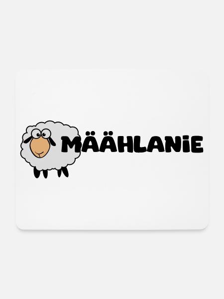 Melanie Schaf "Mäählanie" - Mousepad (Querformat) - Weiß